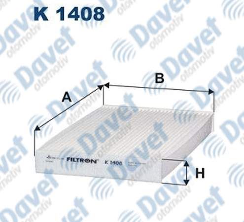 FILTRON K1408 Polen Filtresi Citroen C3 Aircross-Opel Crossland X-Vauxhall Crossland X